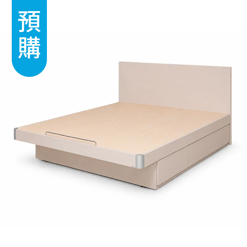 抽屜床架｜羊絨灰