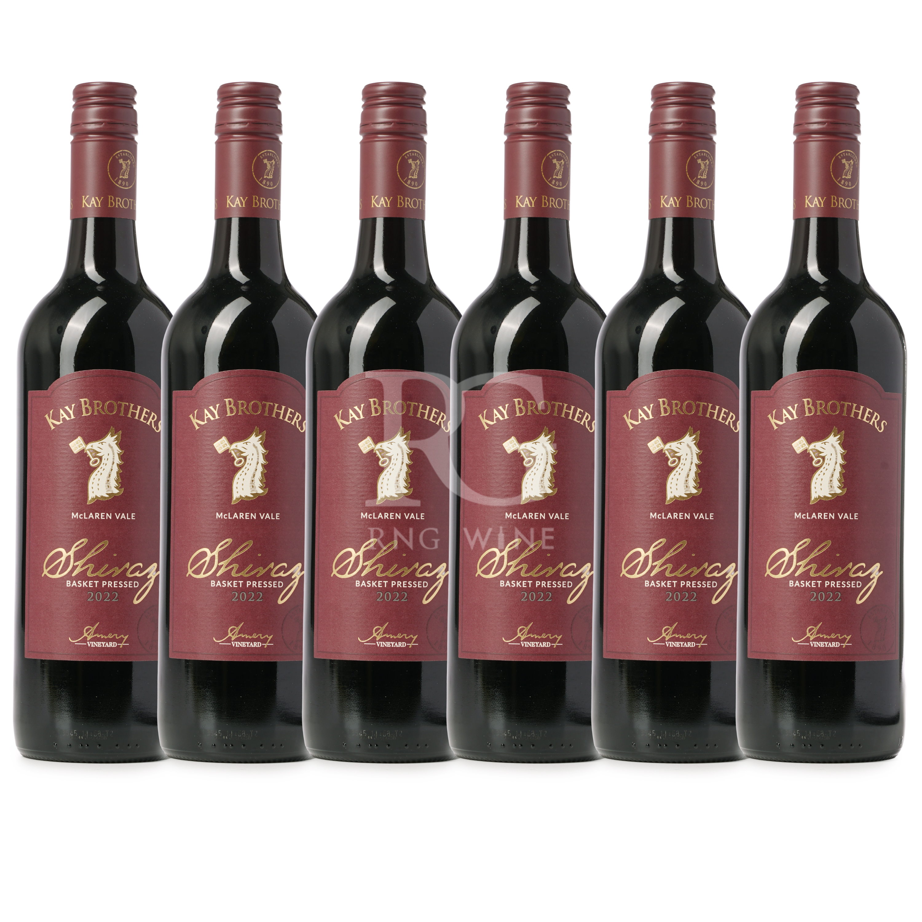 Kay Brothers Basket Pressed Shiraz 2022 (RP91) - 6 Bottle Pack