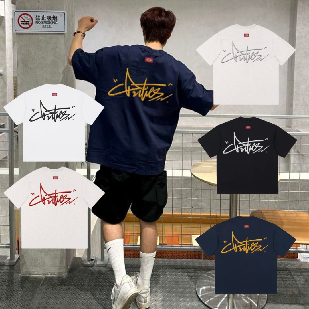 『預購商品』Dickies 草寫刺繡字母 寬鬆短踢 DKU262NKT466
