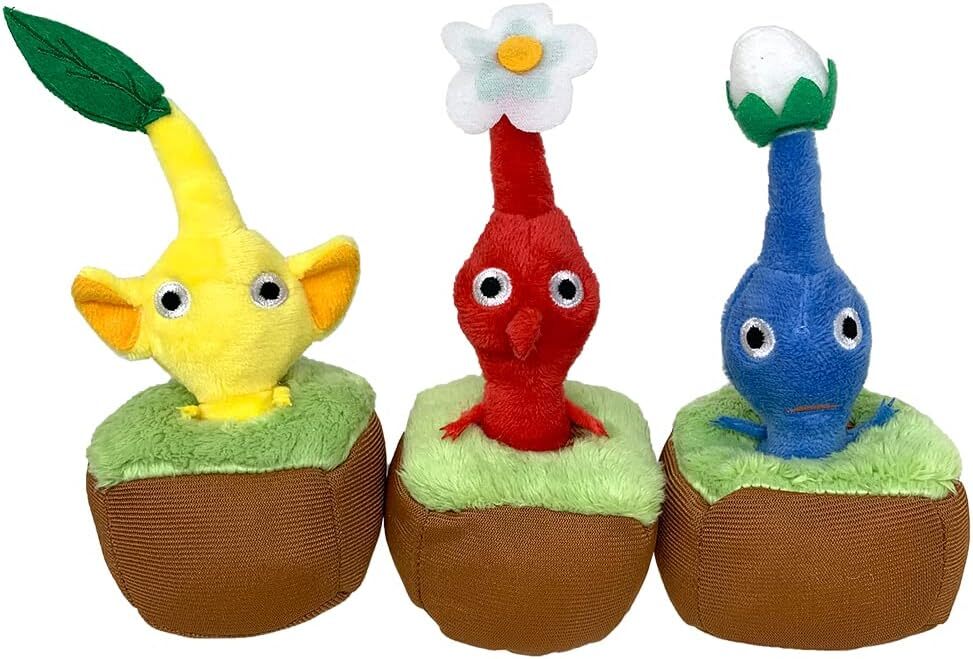Nintendo Pikmin Pull-Out Plush Mascot Set of 3 (14cm)