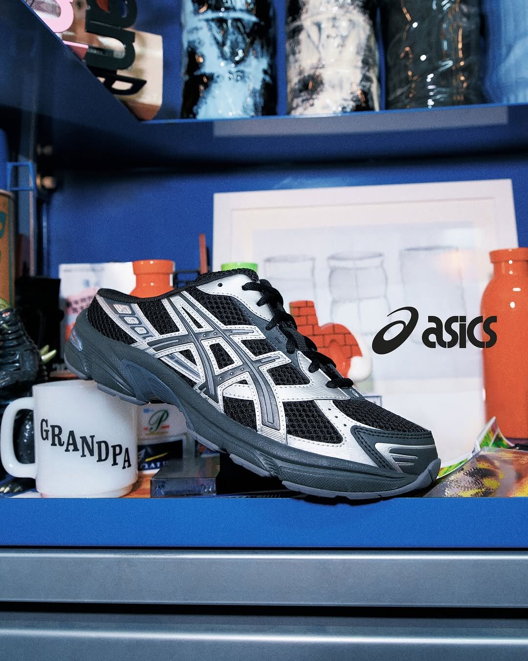 ASICS GEL-1130 MULE 黑灰銀 黑銀  灰銀 奶油底 復古 穆勒鞋 懶人鞋 半拖鞋 男女鞋 1203B048-001 / 預購