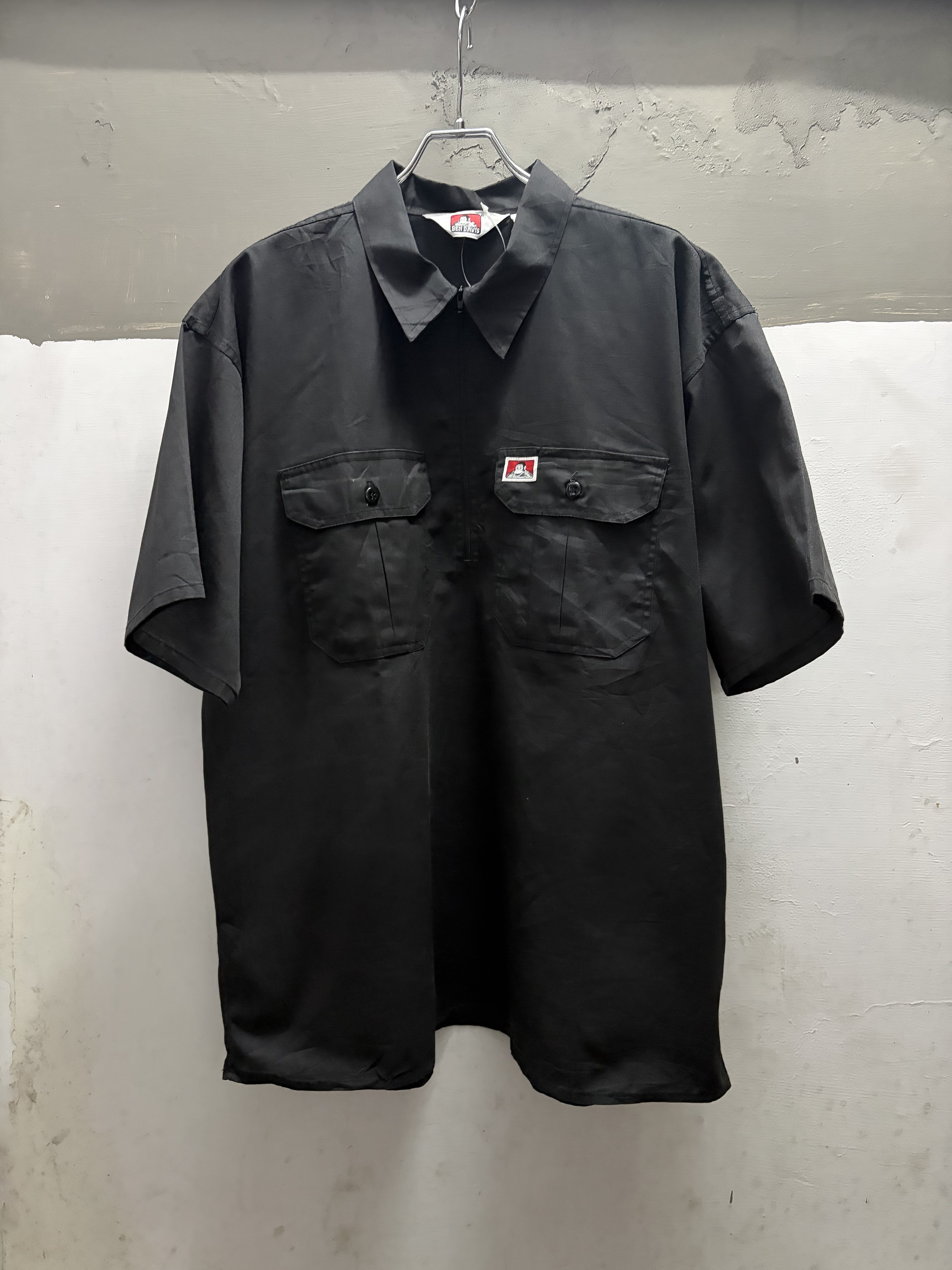 90’s BEN DAVIS Half Zip Work Shirt (Made In USA)