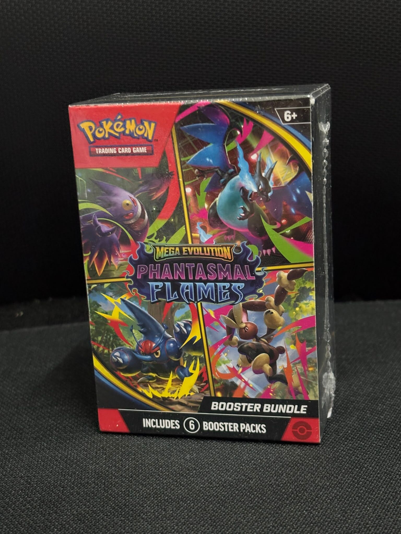 美版原盒 POKEMON TCG MEGA EVOLUTION PHANTASMAL FLAMES BOOSTER BUNDLE