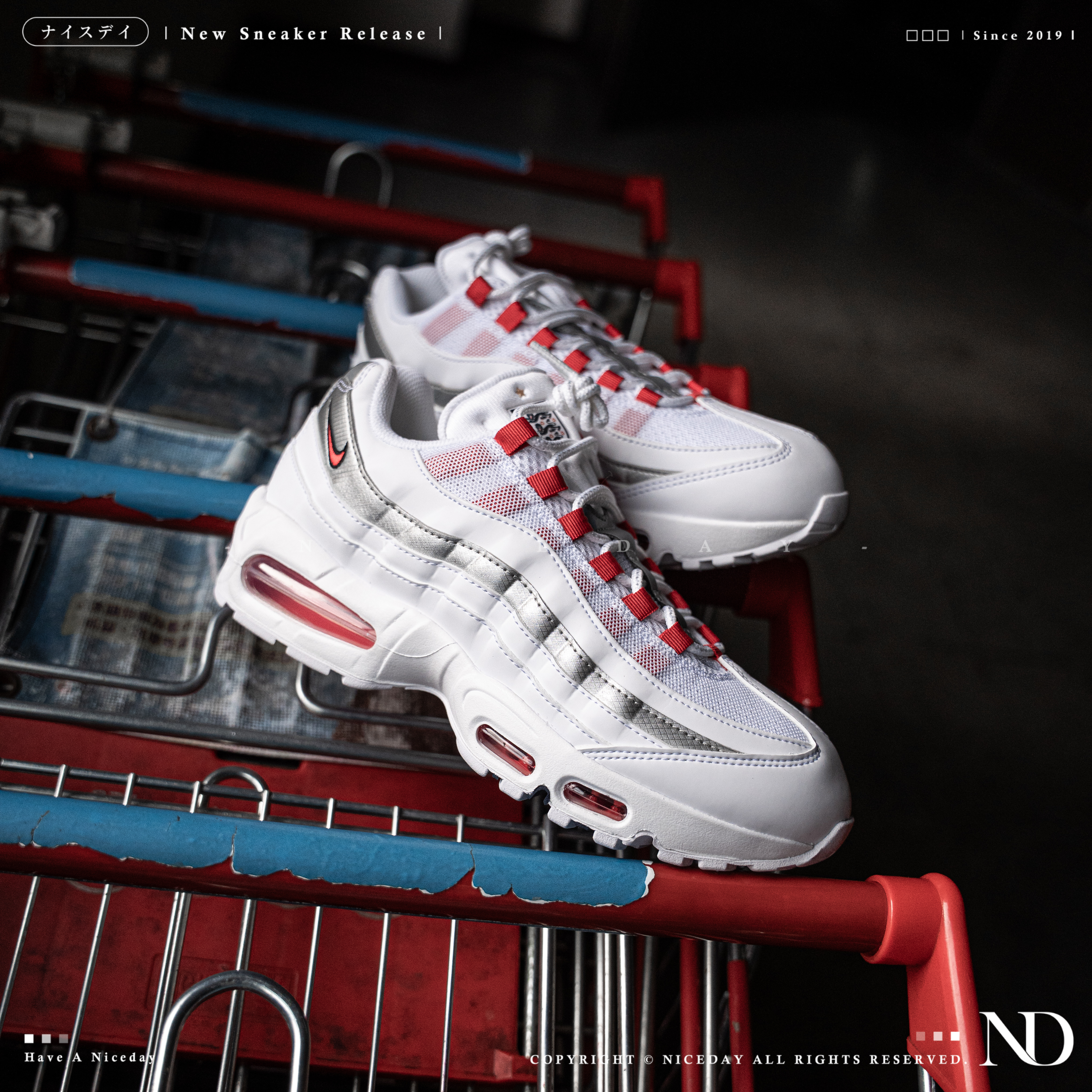 NICEDAY 現貨 Nike Air Max 95 SE USA 美國隊 美國 隊長 藍 白 紅 氣墊 IQ0176-100