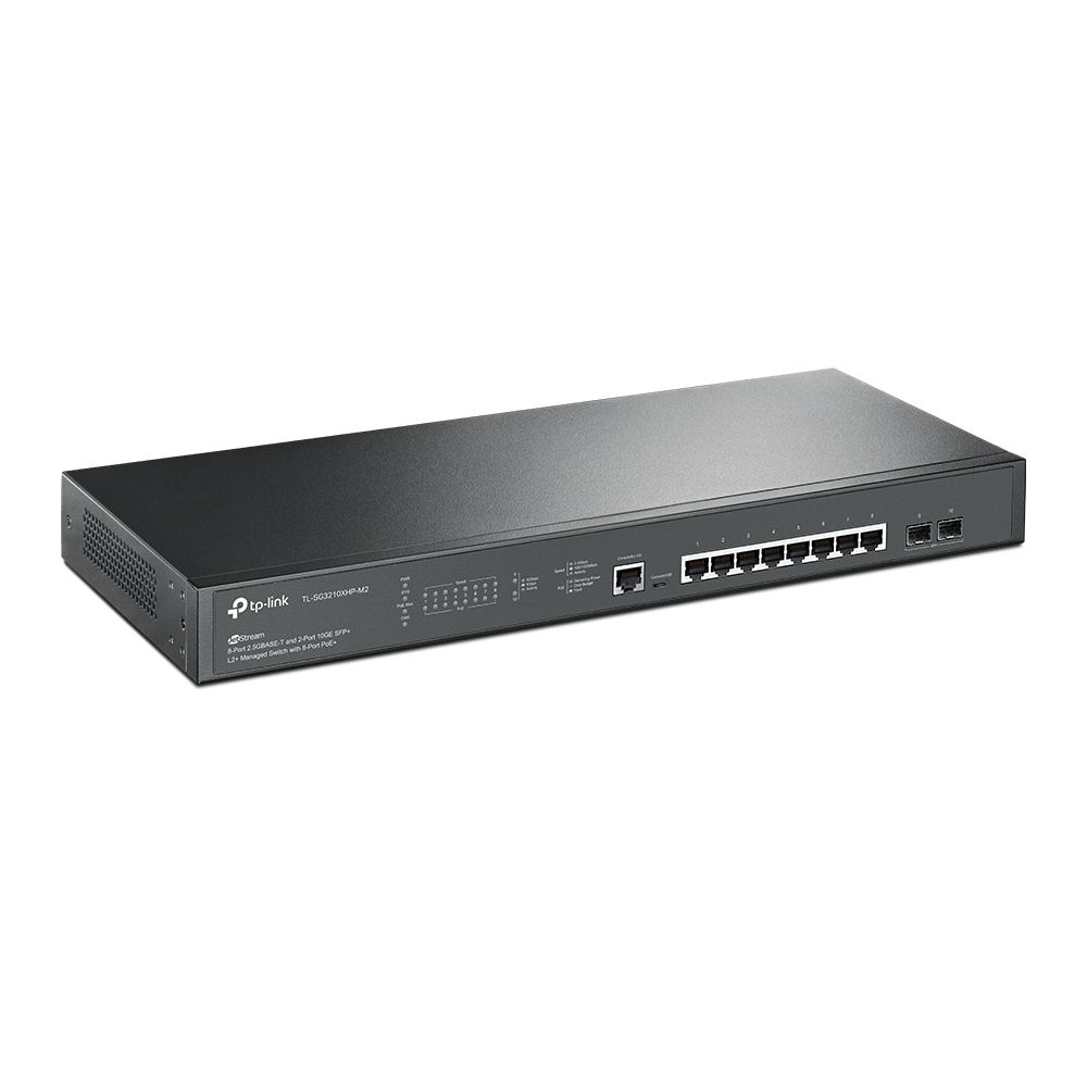TP-Link JetStream TL-SG3210XHP-M2 管理型交換器｜2.5G PoE+ + 10G SFP+
