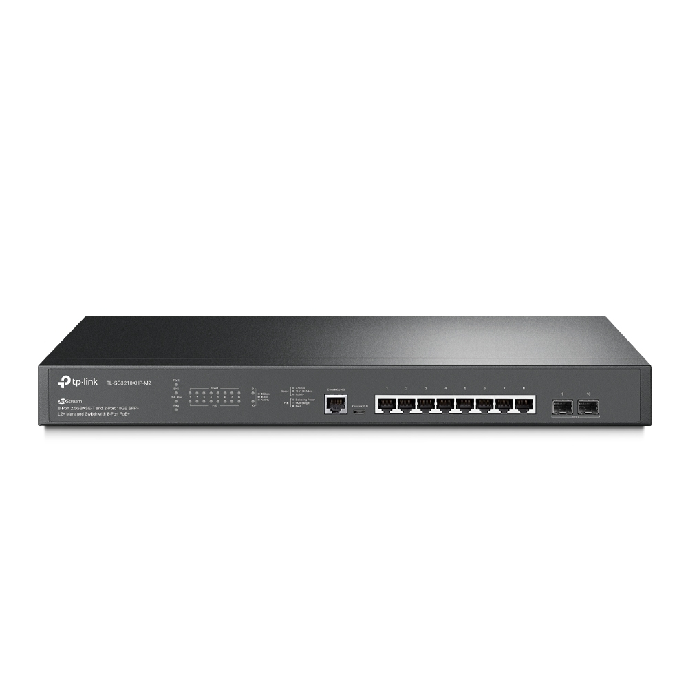 TP-Link JetStream TL-SG3210XHP-M2 管理型交換器｜2.5G PoE+ + 10G SFP+
