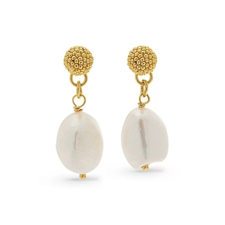 1TA0530-094 [THALLO] Ioni Earrings Mini Drops & Dangles, Studs, 24K Gold Vermeil On Sterling Silver #S323a (EU)