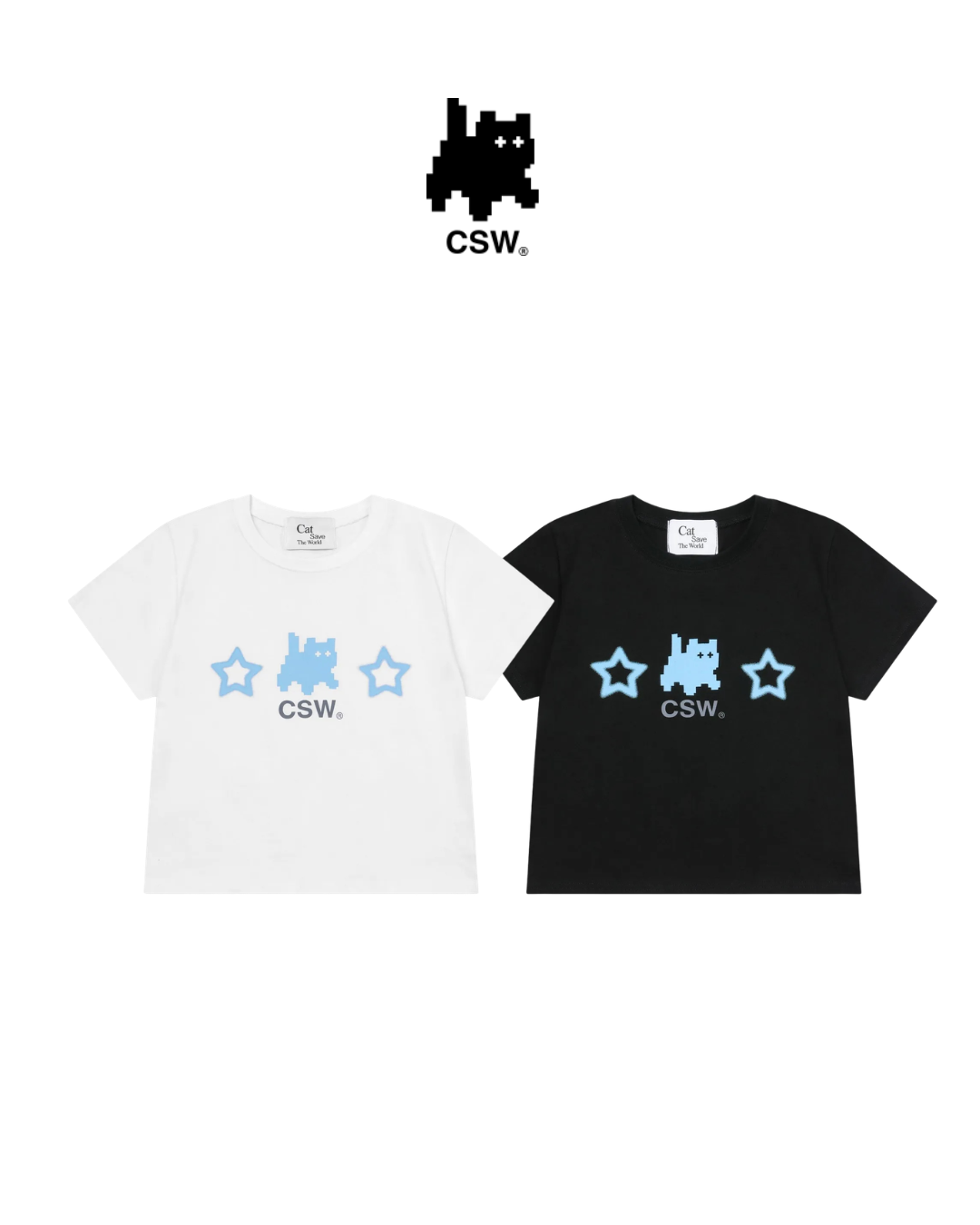 韓國CSW小貓星型短袖