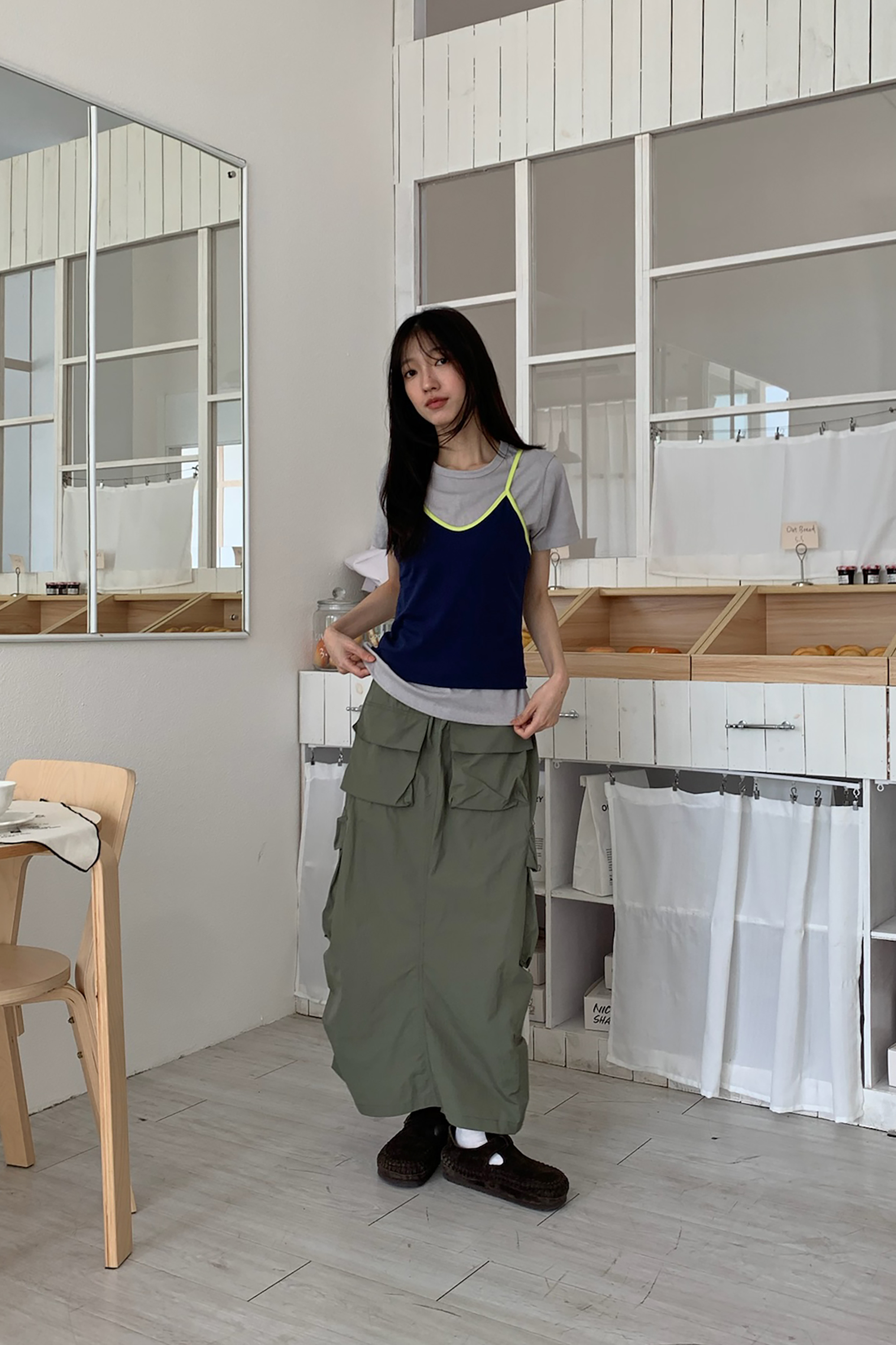 June｜撞色背心兩件式上衣 2色