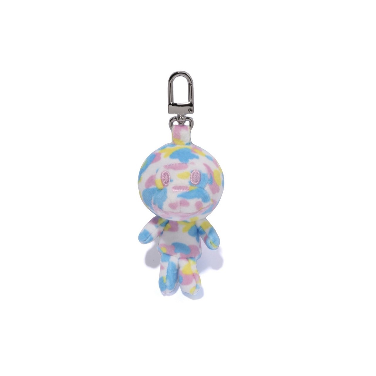 -(C014)-A BATHING APE BAPE NEW MULTI CAMO BABY MILO PLUSH DOLL KEY CHAIN 糖果色 迷彩 娃娃 吊飾 黑色/白色-002GDM302302L