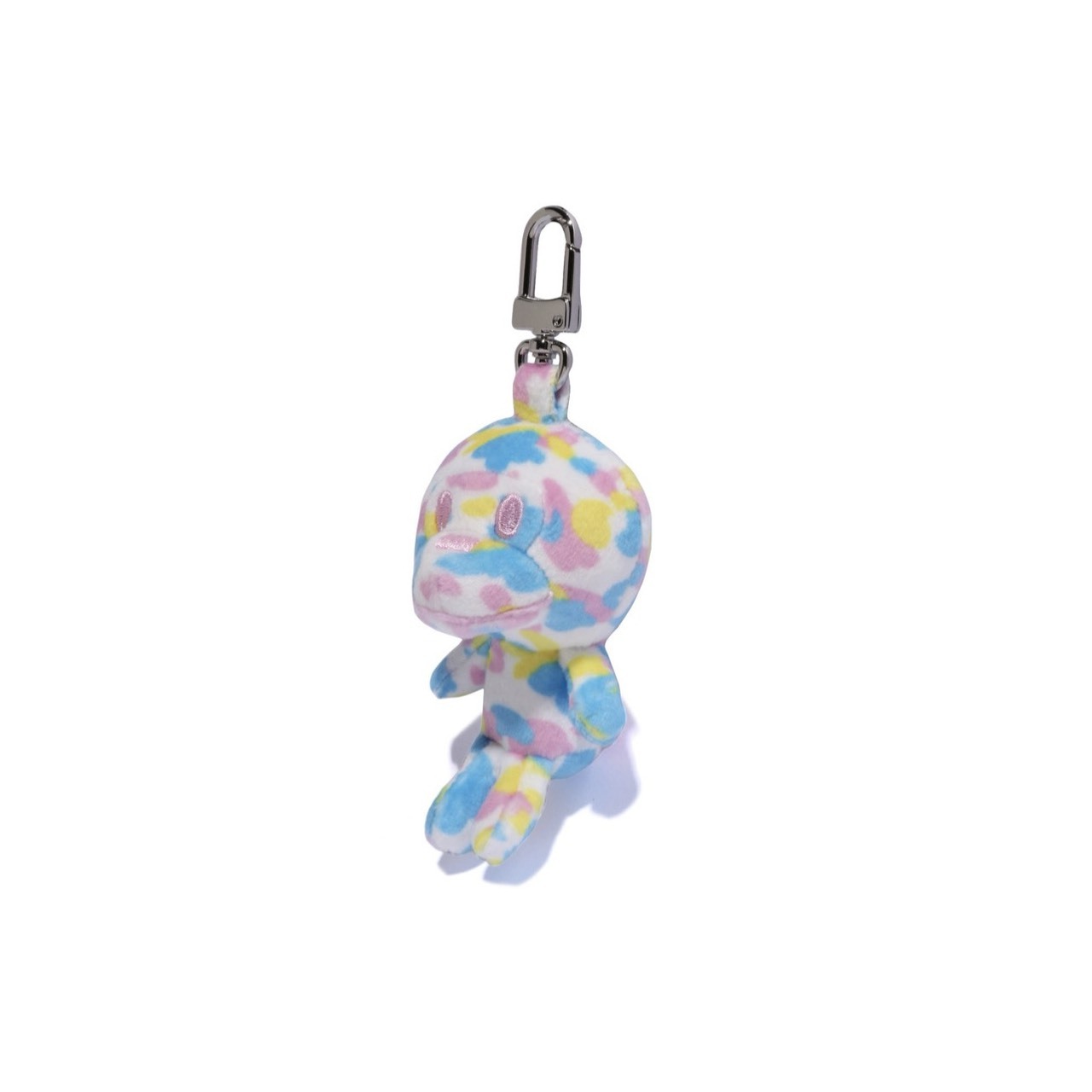 -(C014)-A BATHING APE BAPE NEW MULTI CAMO BABY MILO PLUSH DOLL KEY CHAIN 糖果色 迷彩 娃娃 吊飾 黑色/白色-002GDM302302L