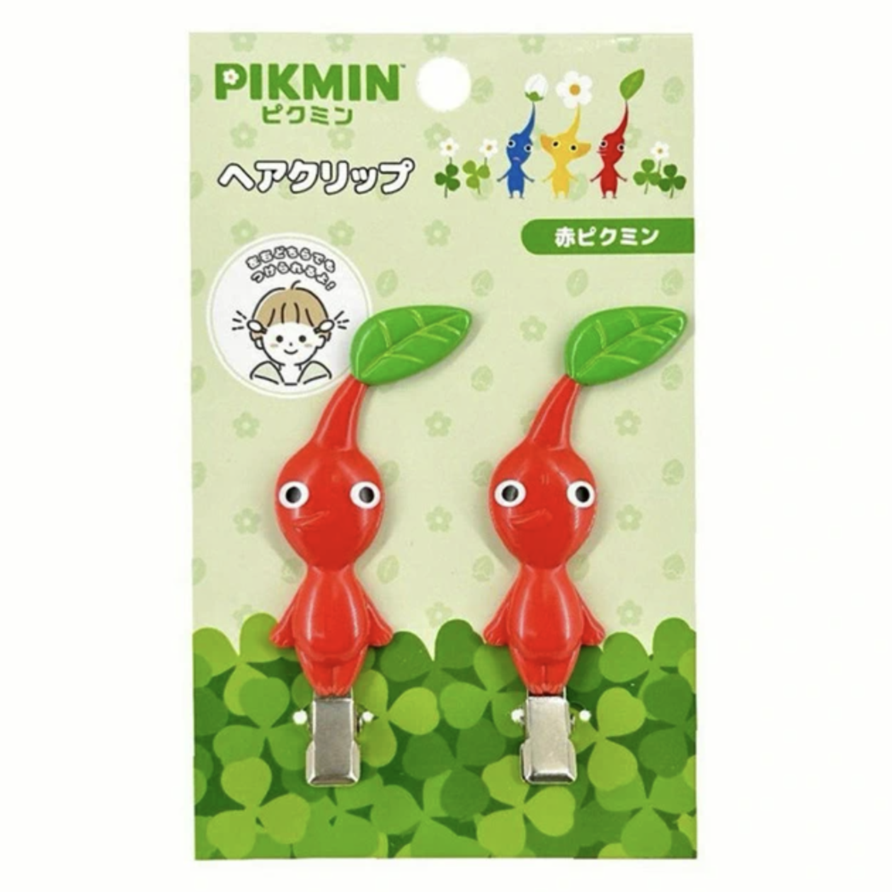 -(C04)-PIKMIN BLOOM 皮克敏 髮夾 紅色/藍色/紅色