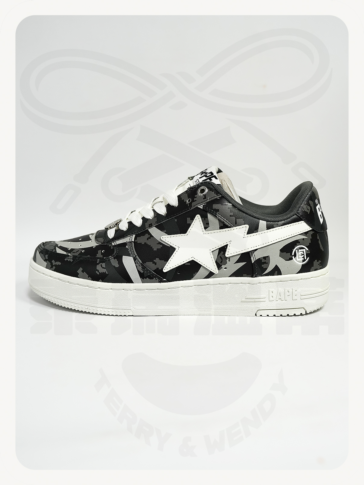 全新US10 Bapesta x CLOT 'Trial Camo'