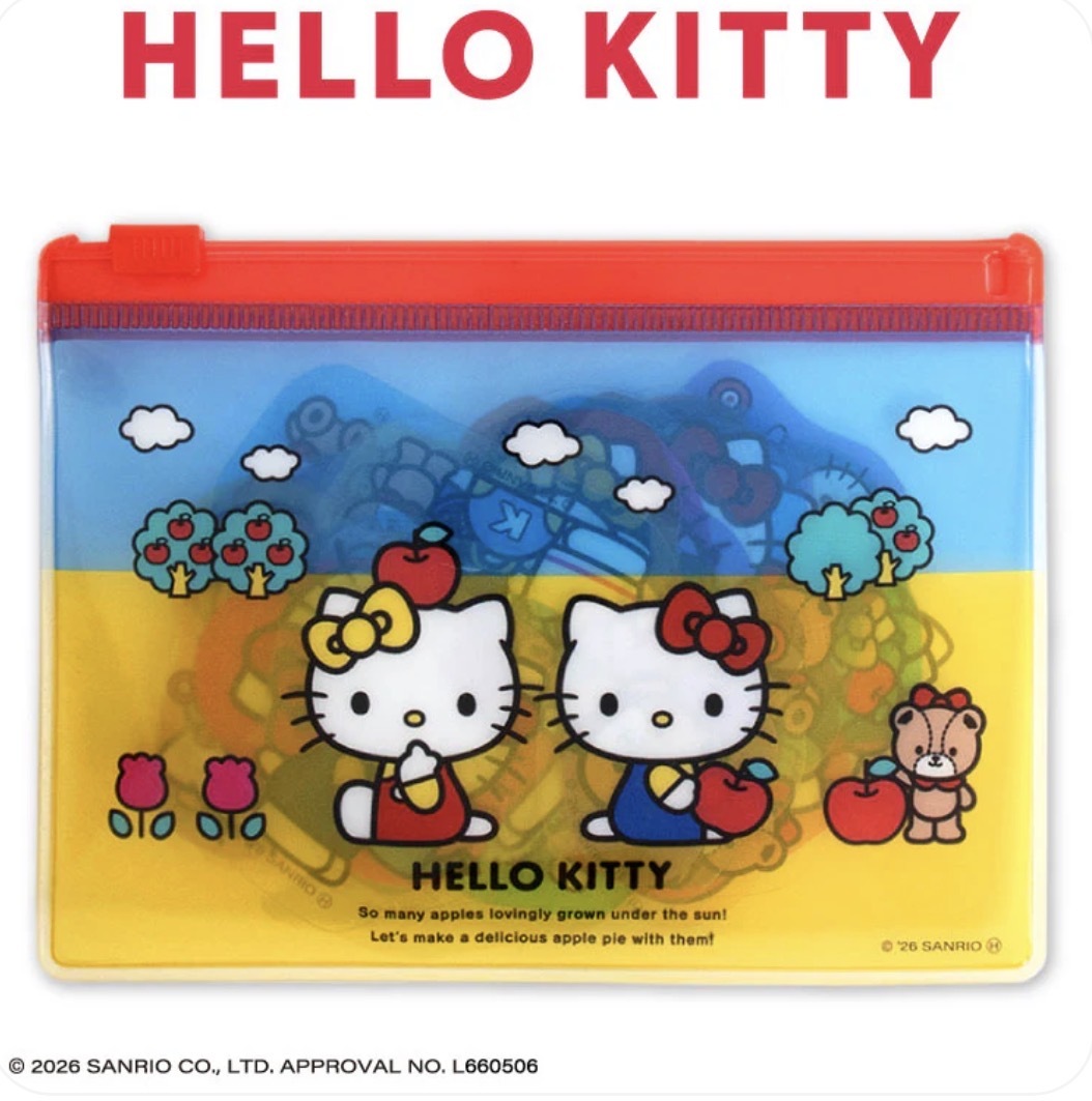 JP Hello kitty 造型貼紙連 Pouch 48塊 7365 TK260608