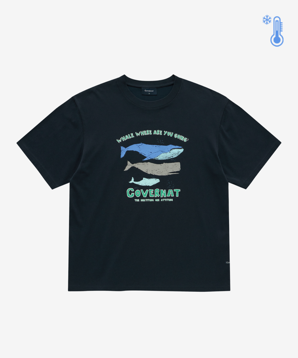 【直播】COVERNAT LX0609520 鯨魚圖案短袖上衣(CO2602ST29)