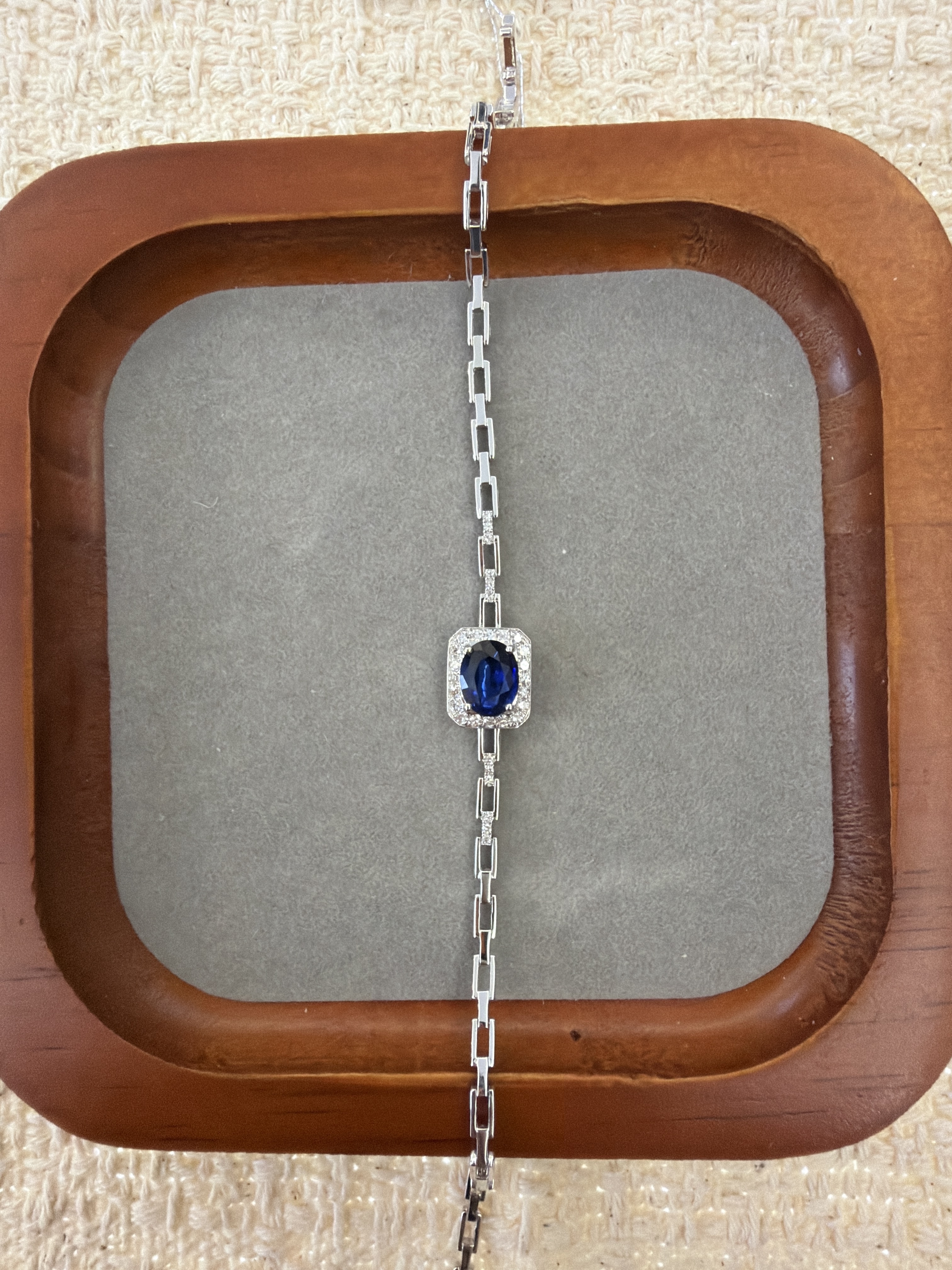 TM08 18K金藍寶石手鏈 (122) (DG5167) (1.18ct) **連證書