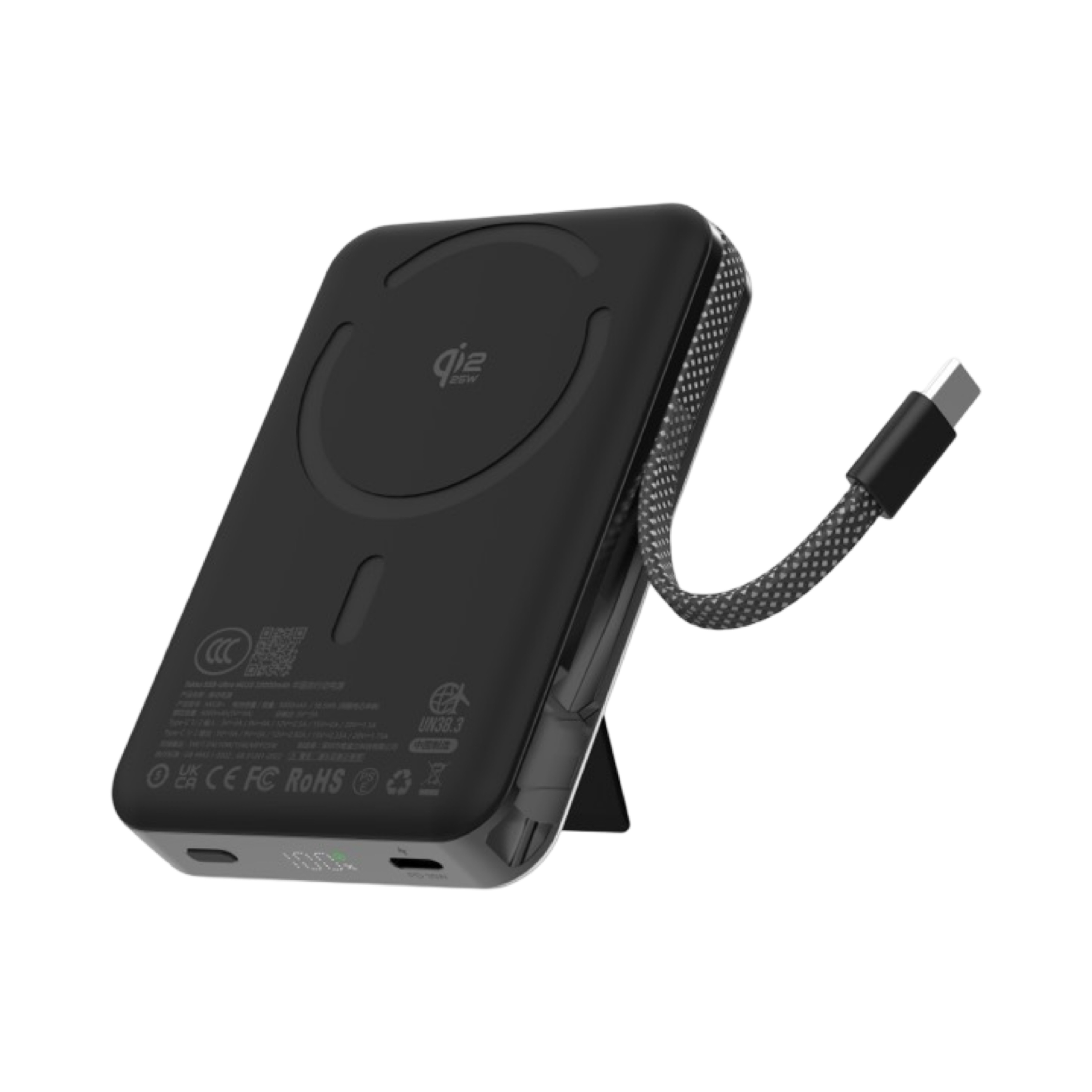 Tekko SSB-Ultra MU10 10000mAh Qi2 25W 自帶 USB-C 線磁吸無線快充行動電源