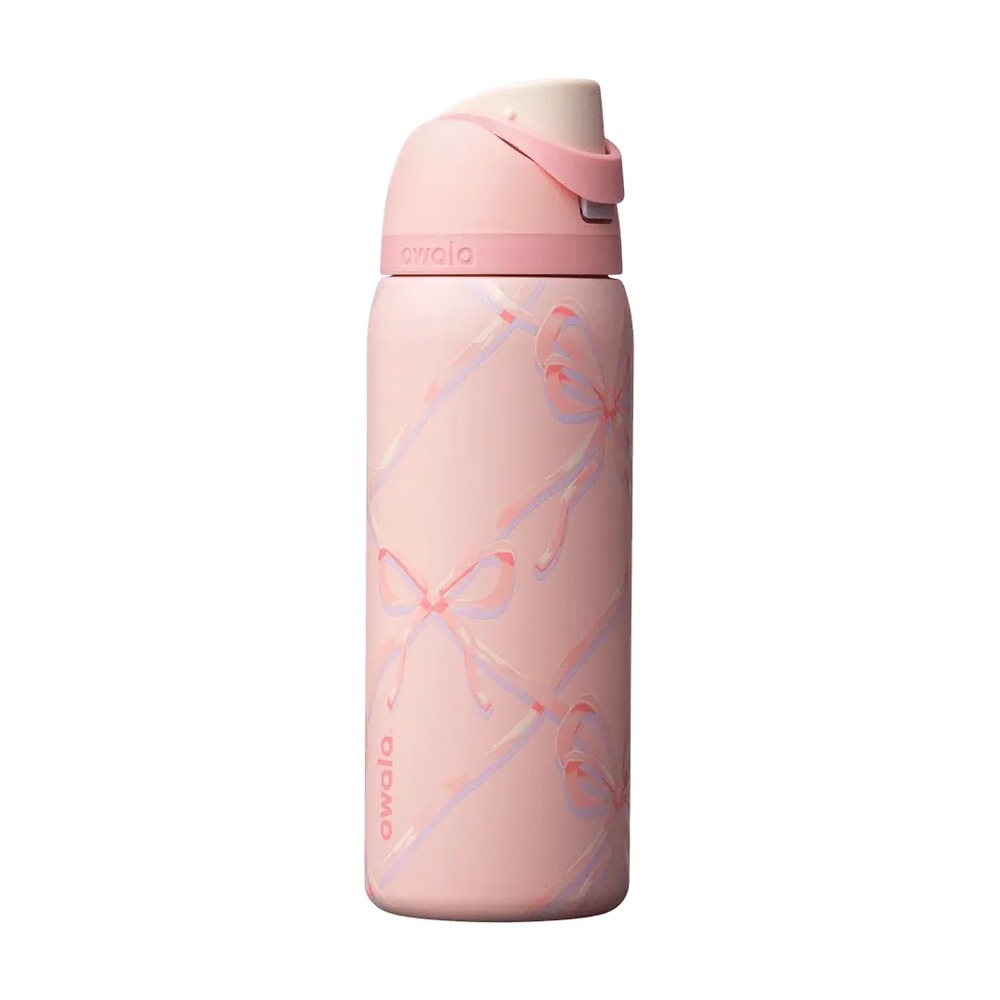 Owala FreeSip不鏽鋼水瓶32oz - 蝴蝶結Sugar Plum Fairy限定版