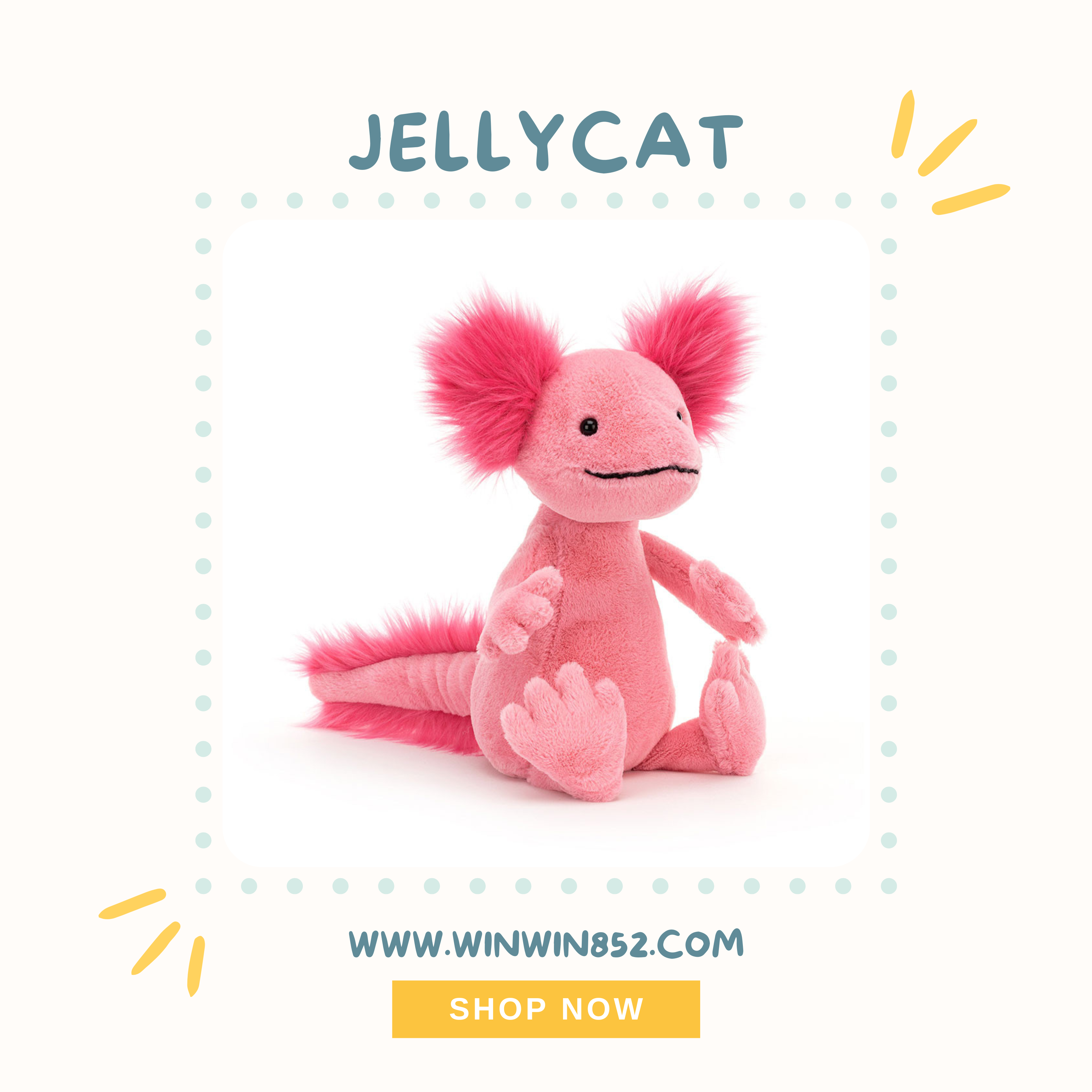 Jellycat Alice Axolotl Medium Size