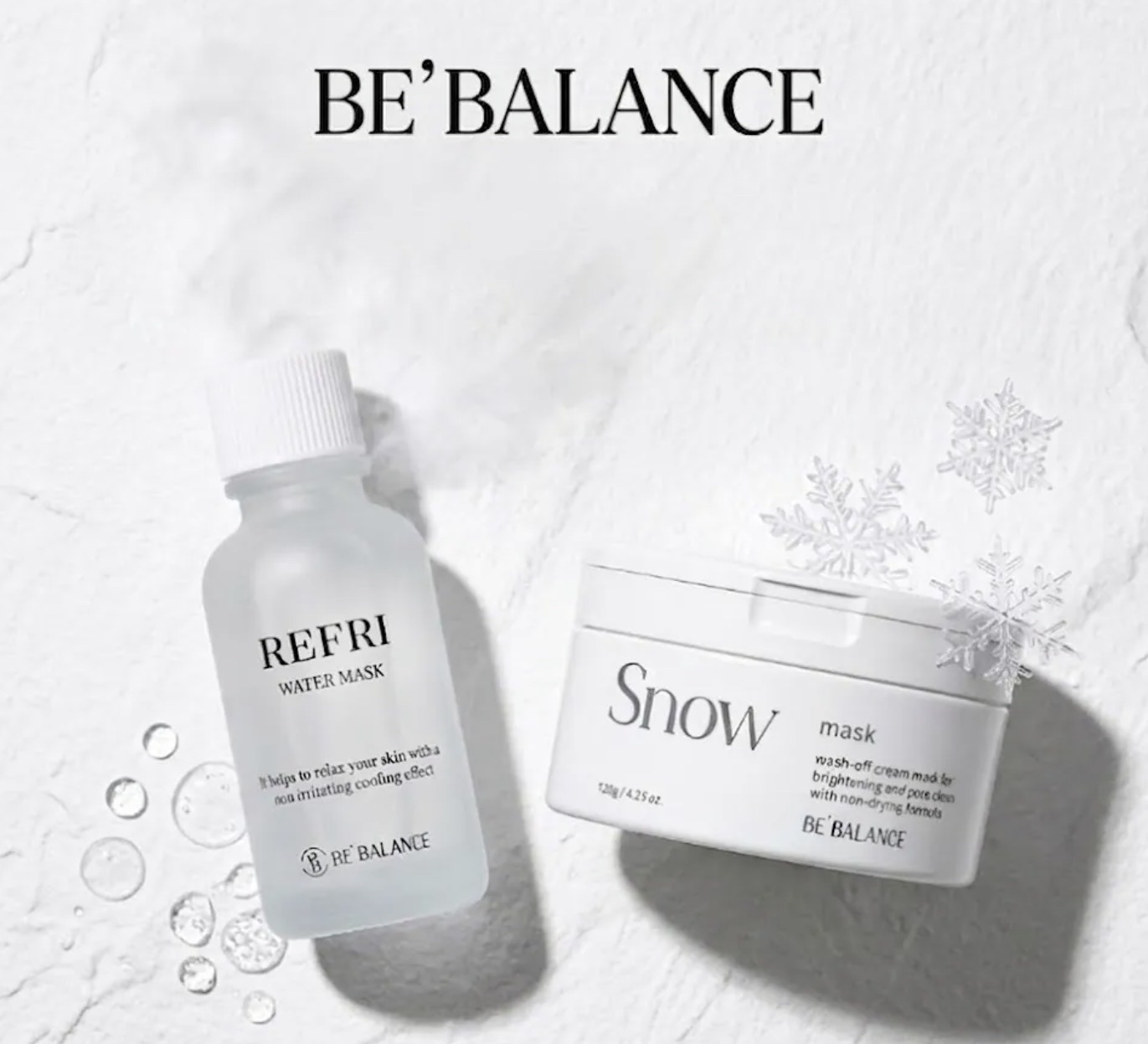 【直播】BE'BALANCE LX0608137 白雪亮美白收毛孔淡斑深層護理面膜套裝(送膜碗)