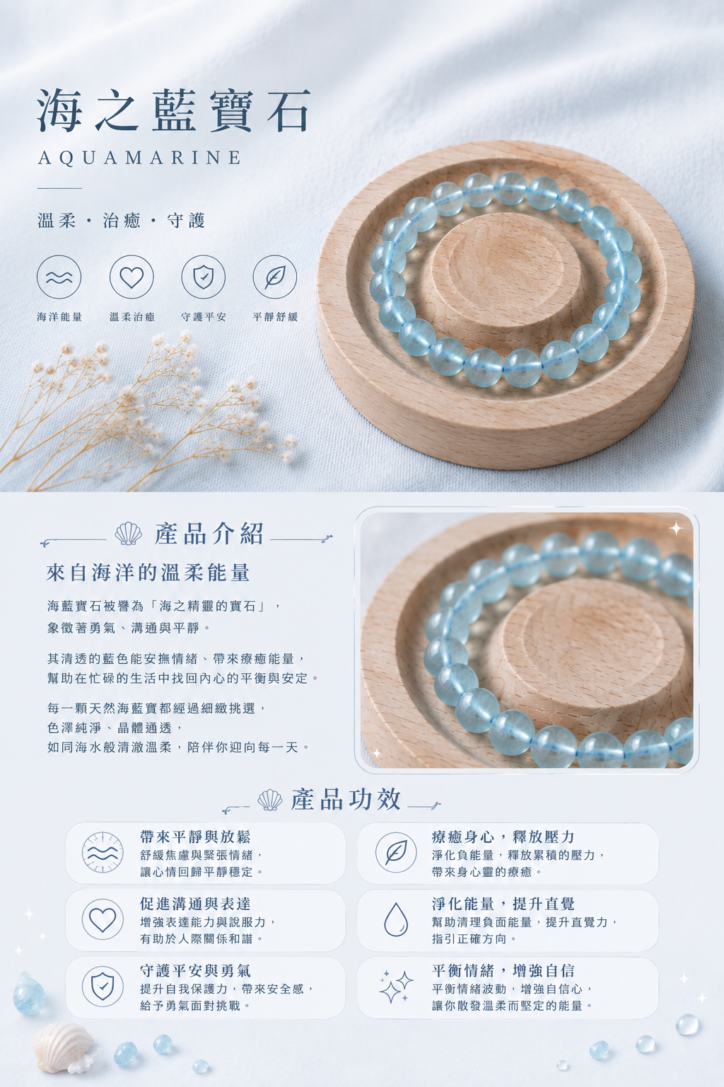 海藍寶手串丨10mm
