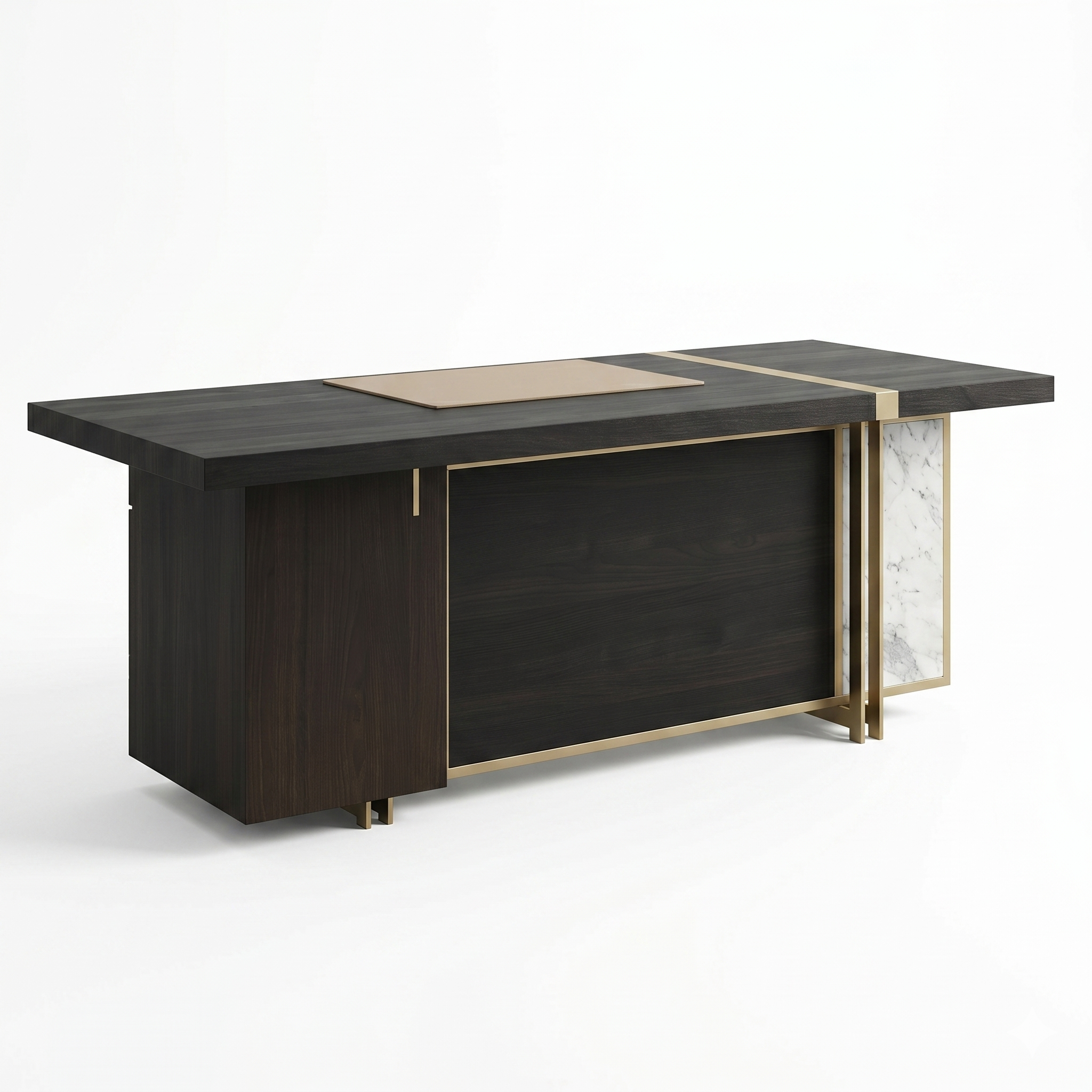 【御局。琢石 Imperial-Desk】意式現代奢華大理石木紋大班檯書桌