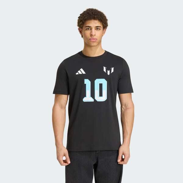 Adidas 愛迪達 Messi N&n G T KS2539 男 T恤 運動上衣 休閒短袖 黑 亞版 純棉 梅西