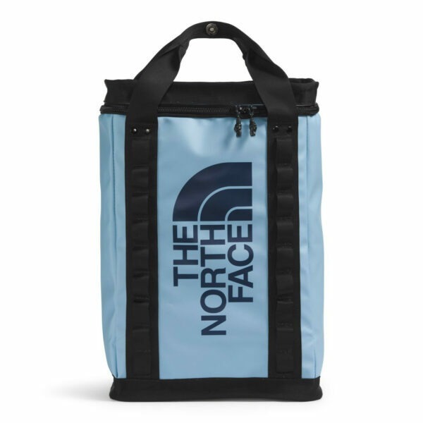 【The North Face】EXPLORE FUSEBOX L休閒箱型後背包｜防潑水機能 大容量收納-淺藍色 NF0A3KYFXOI