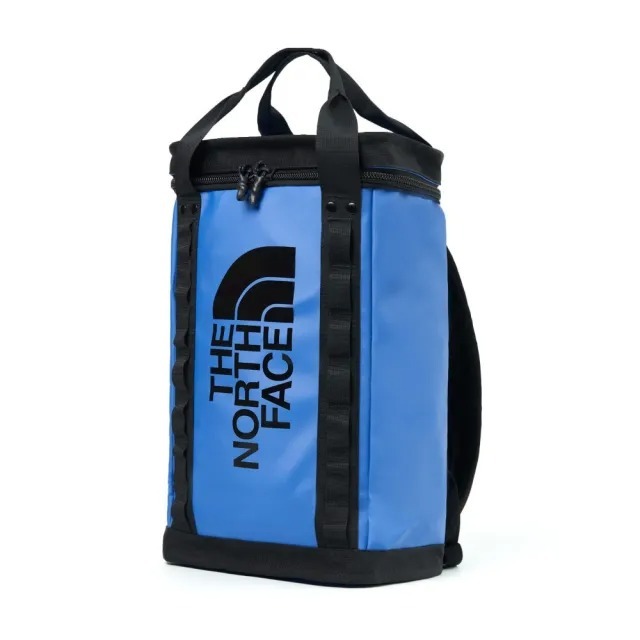 【The North Face】XPLORE FUSEBOX S休閒箱型後背包｜DWR防潑水 分層收納-藍色 NF0A3KYV5H2