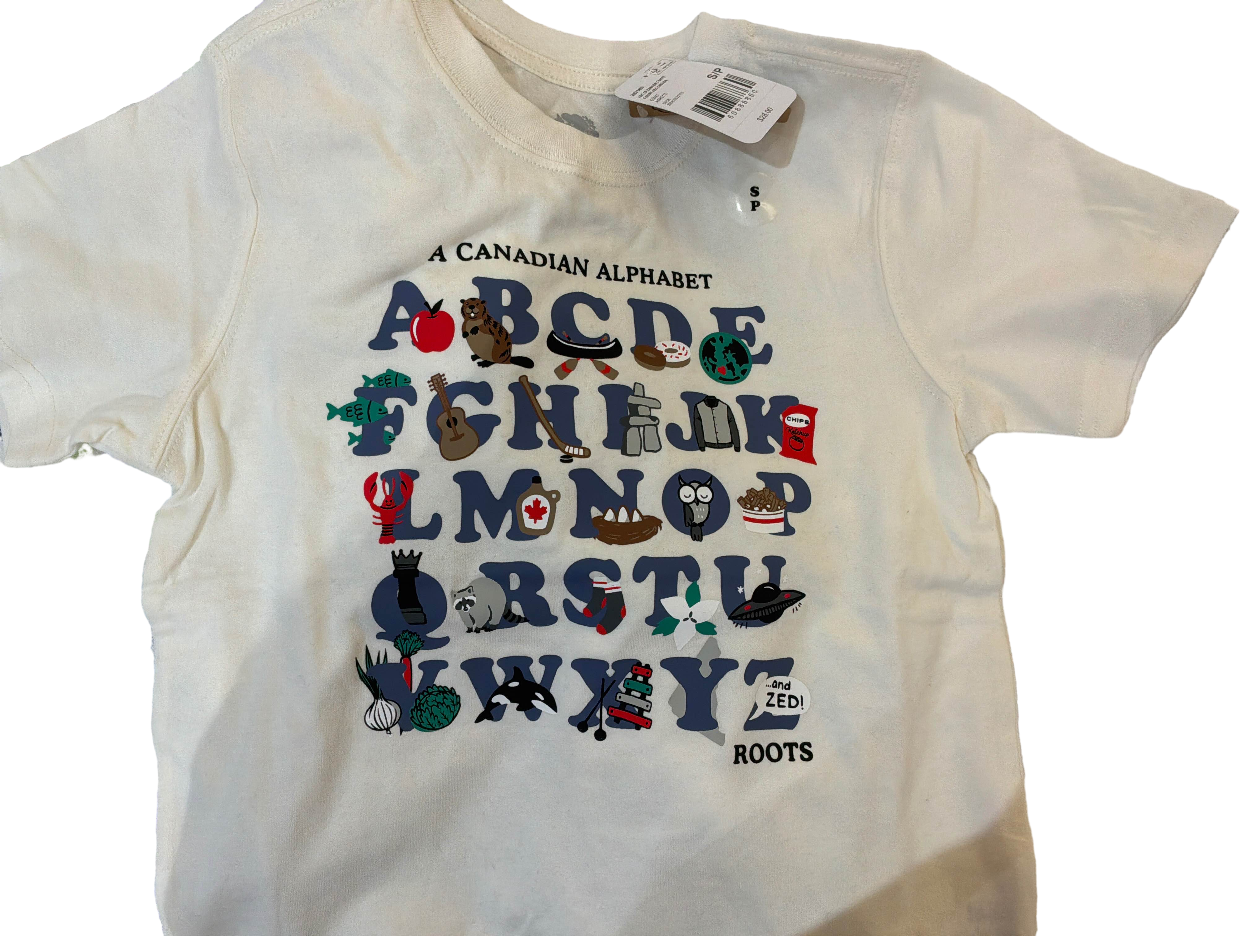 【Roots Outlet】Abc Of Canada T-Shirt  白