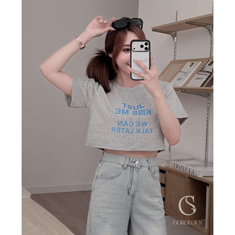 M162 「激優短版英文TEE」