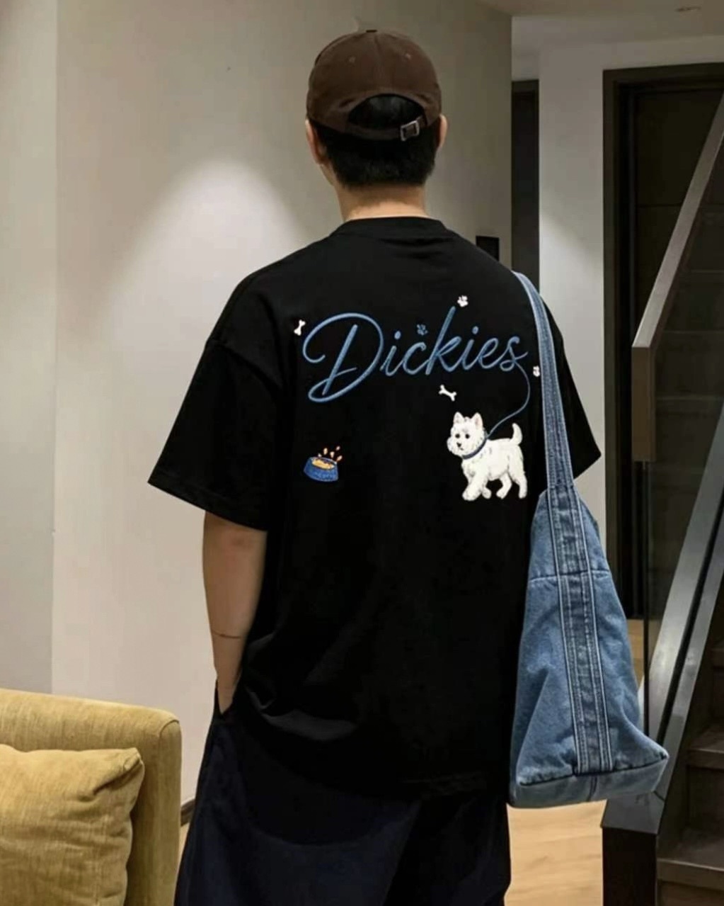 #預購 Dickies 320G 美式復古 重磅刺繡 卡通狗狗毛巾繡 圓領短踢 四色