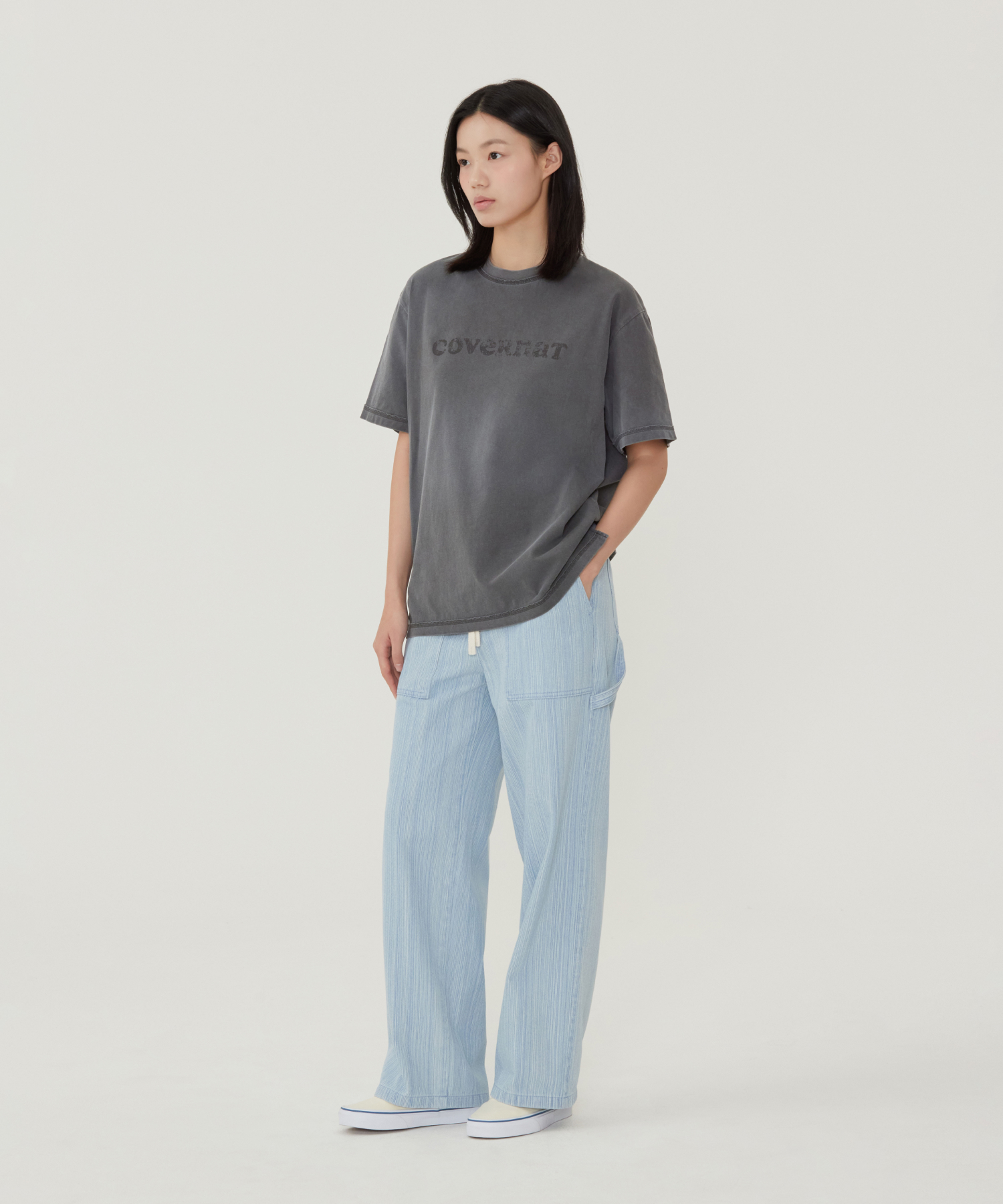 【直播】COVERNAT LX0609532 女裝logo寬鬆短袖上衣(CO2602ST74)