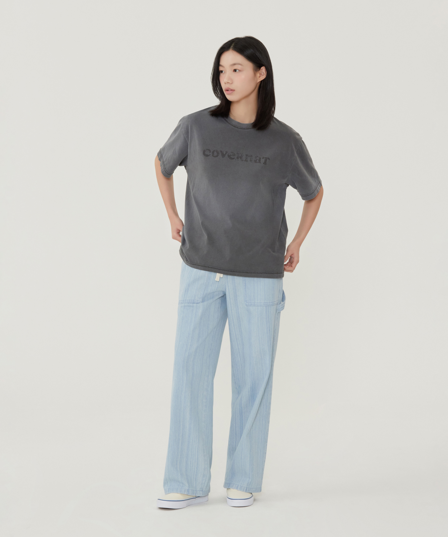 【直播】COVERNAT LX0609532 女裝logo寬鬆短袖上衣(CO2602ST74)