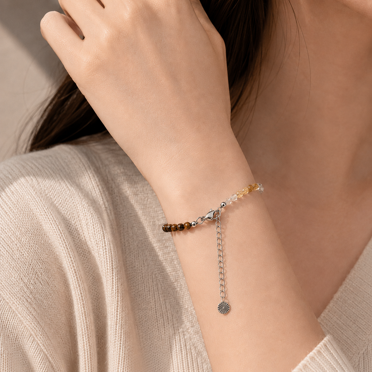 Citrine & Yellow Tiger Eye Bracelet
