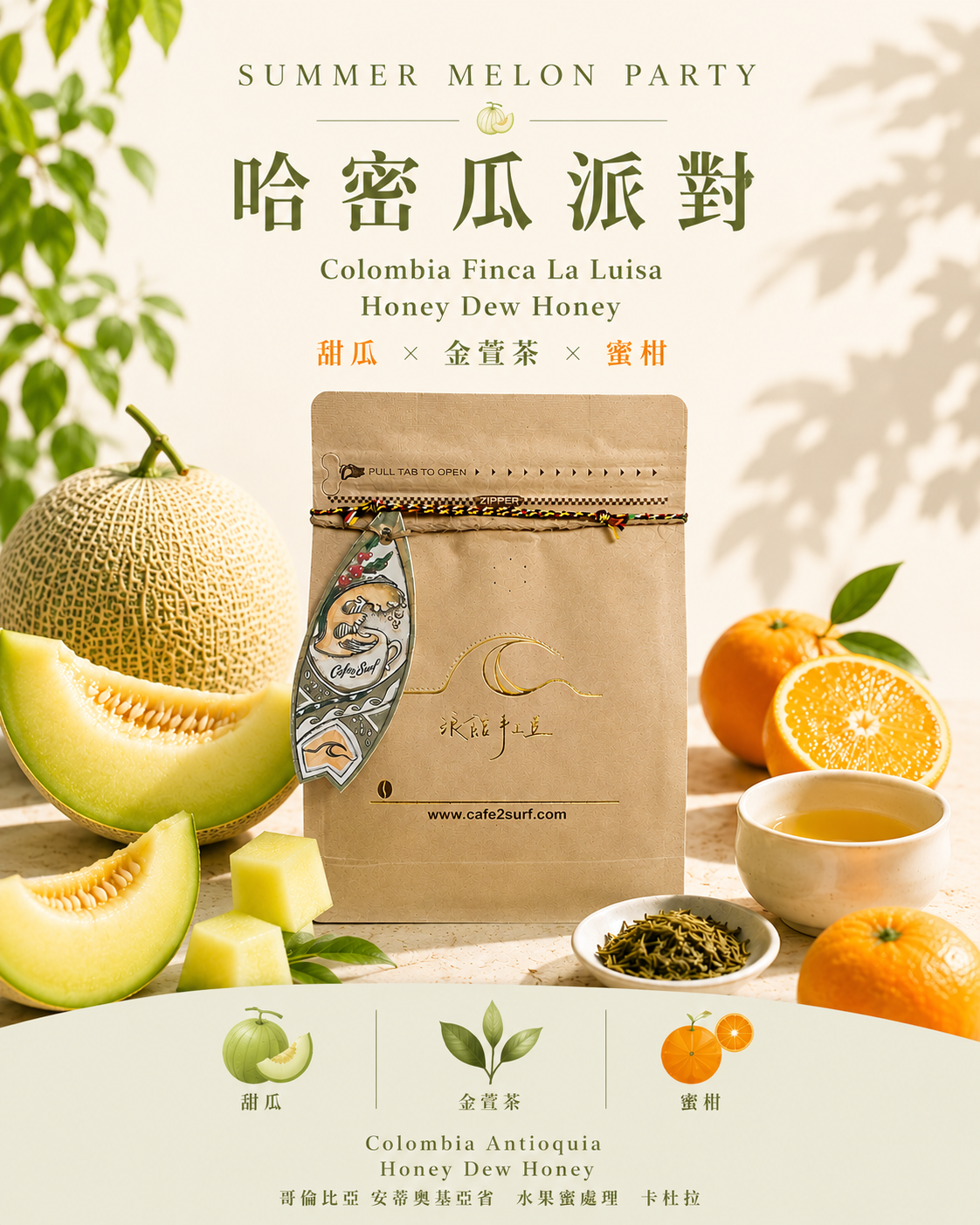 哈密瓜派對｜哥倫比亞 安蒂奧基亞 露易莎莊園 水果蜜處理