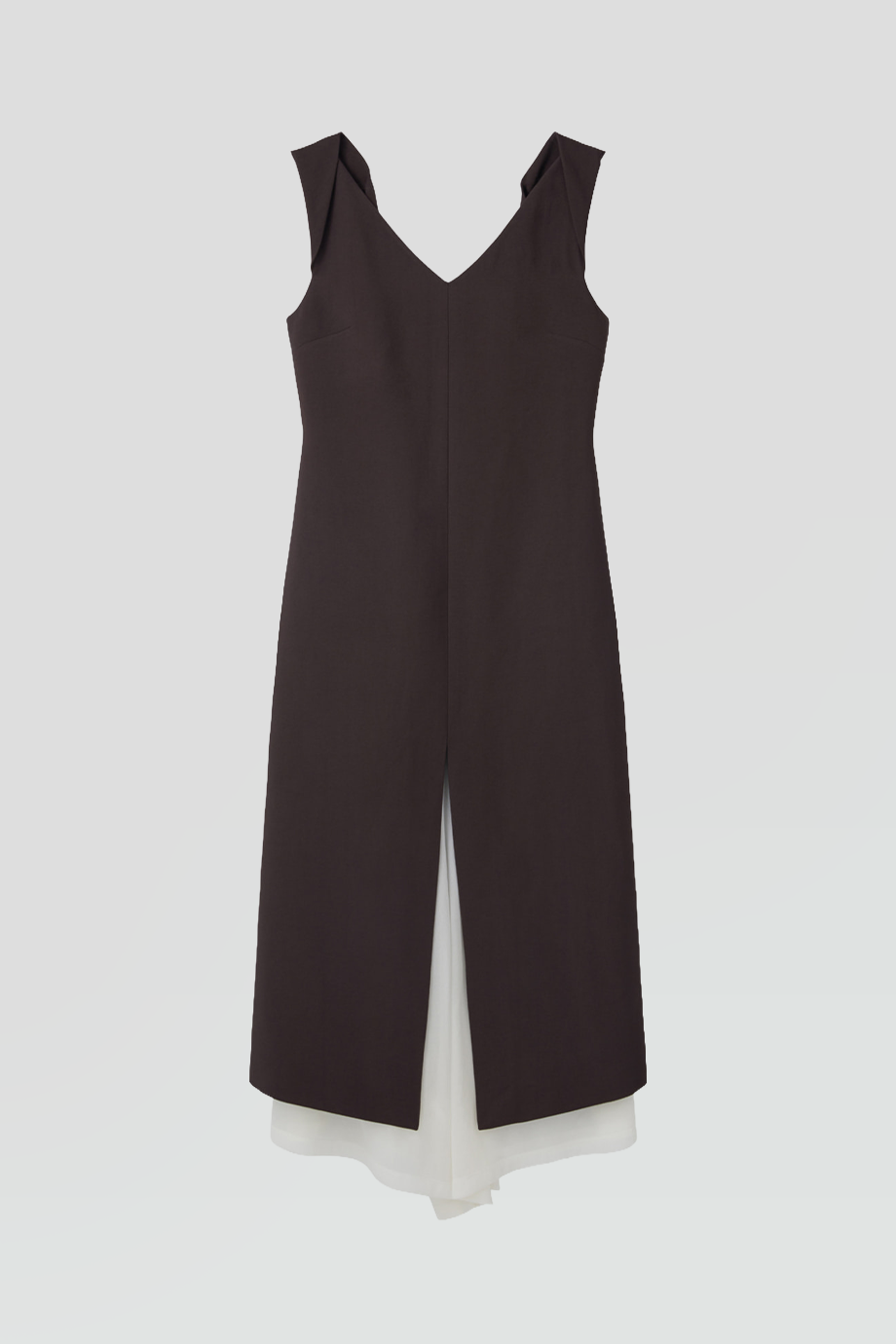 RECTO｜TWIST DETAIL V-NECK LAYERED DRESS