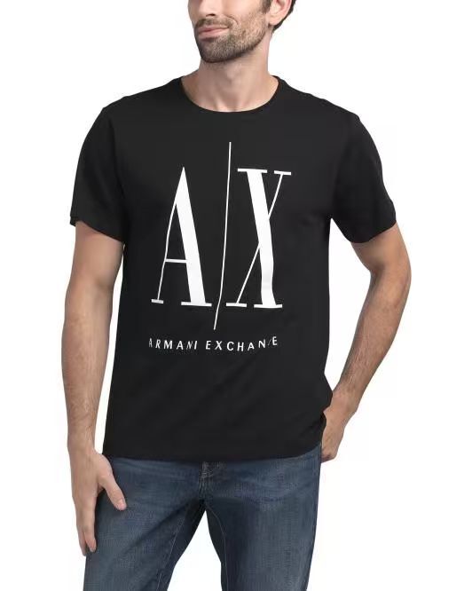 【預購】ARMANI EXCHANGE H060909 經典Logo短袖上衣（黑色）
