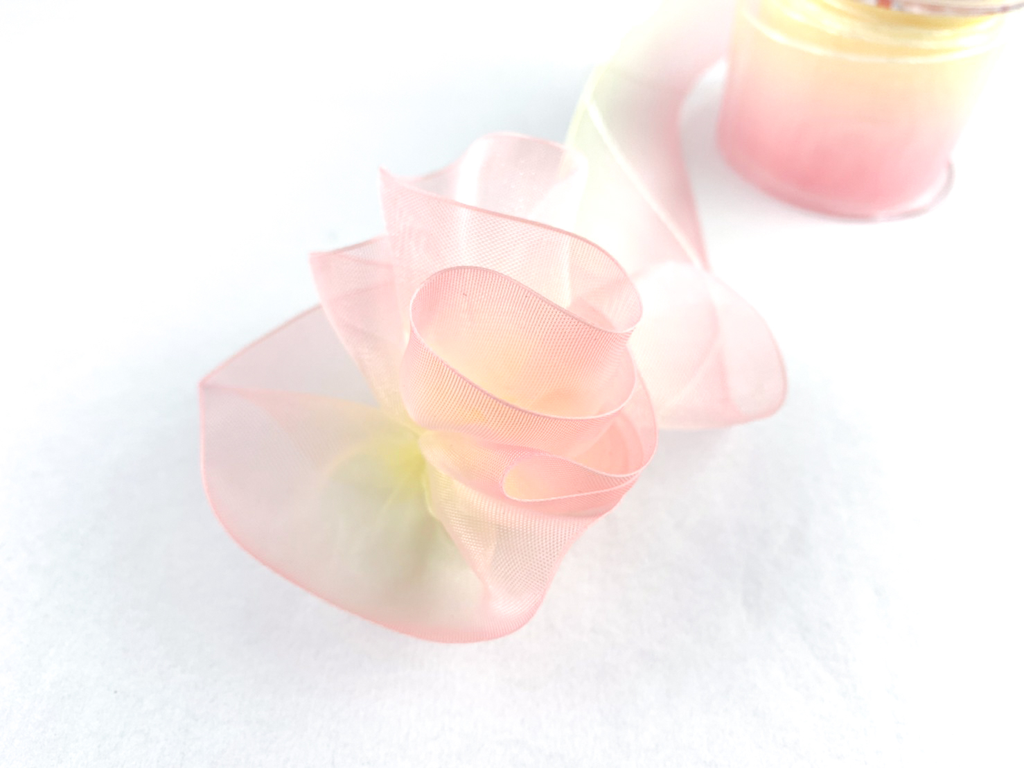 彩色網紗漸層 波浪形拉花緞帶/38mm