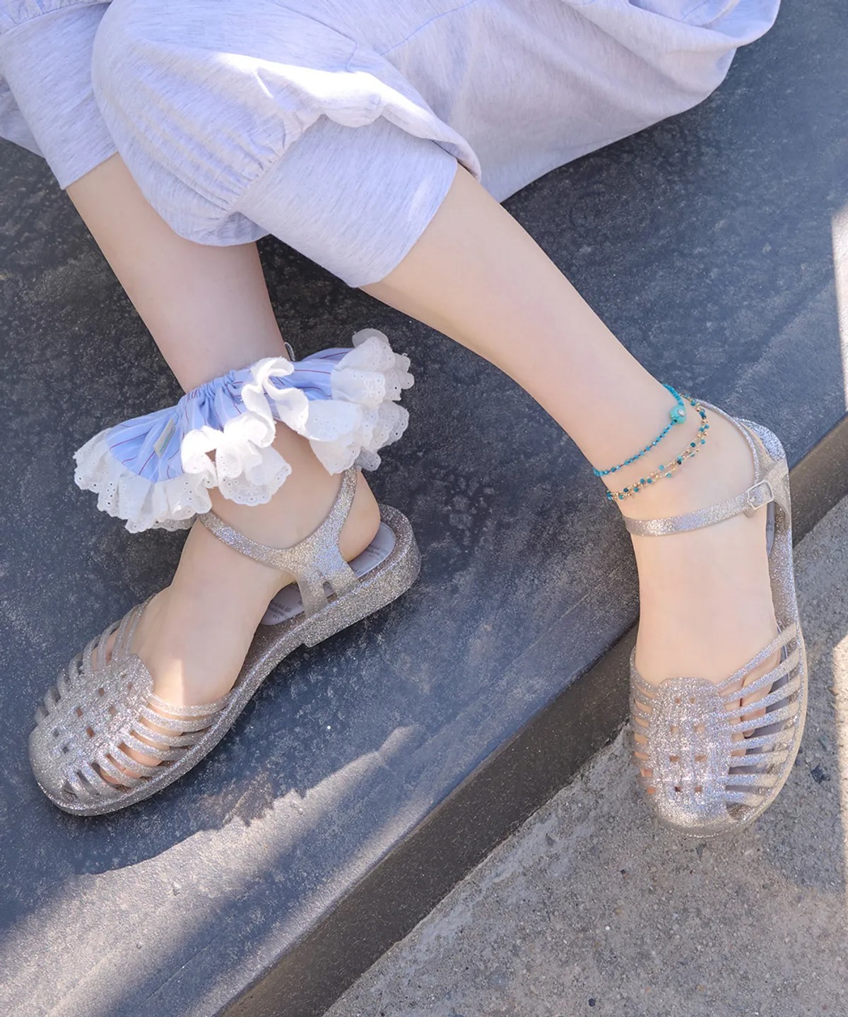 Rockfish Weatherwear GLAIR STRAPPY SANDALS(GLITTER)