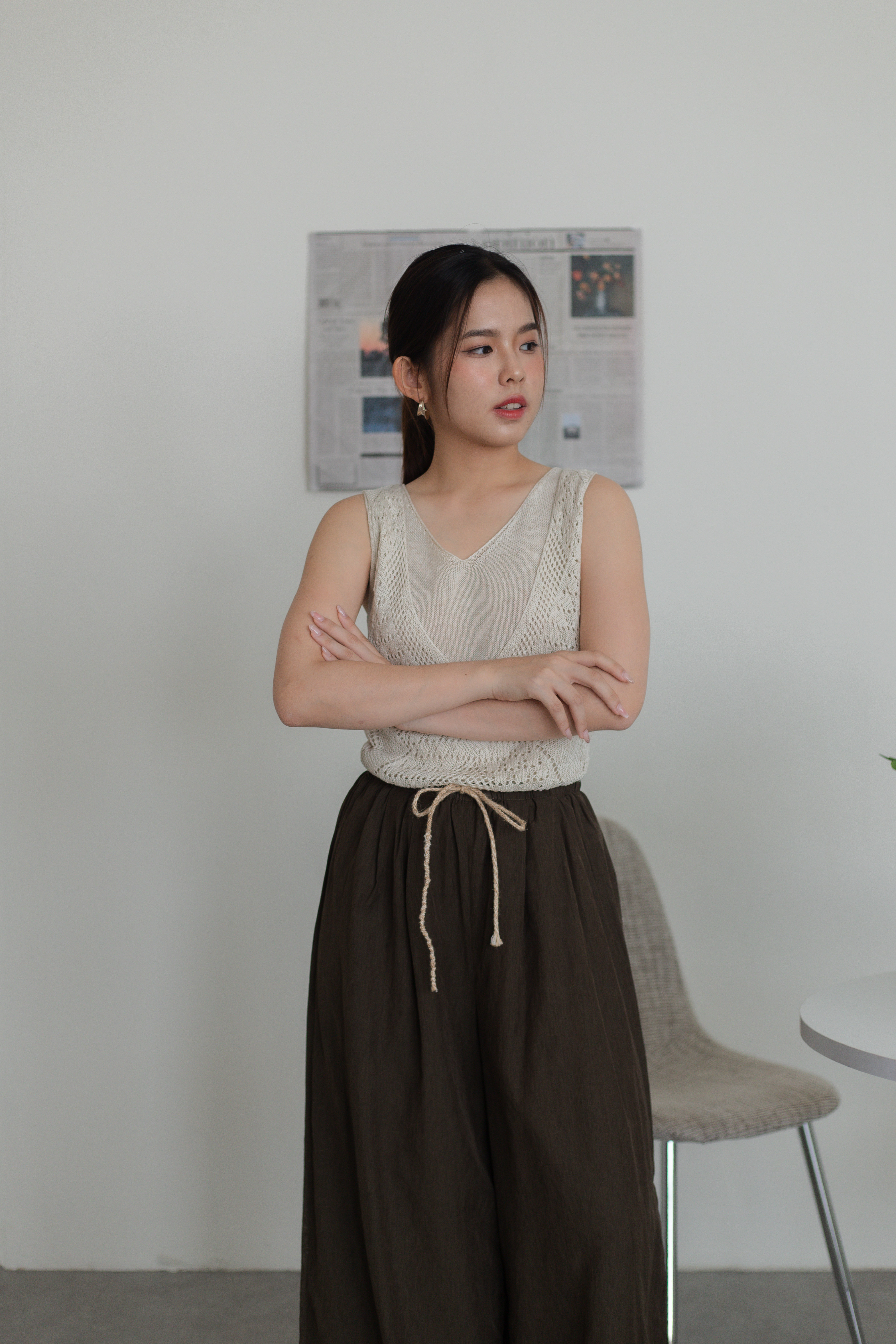 Jury Pleated Wide Leg  Moss -2787PLMOS
