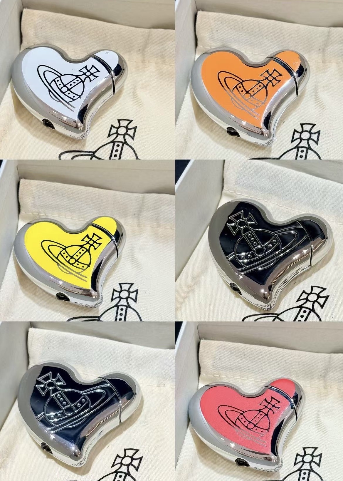 【6色入】Vivienne Westwood 心形浮雕打火機