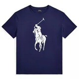 [S] PRL NAVY UNISEX BIG PONY T-SHIRT, SRL262 (SRL262)