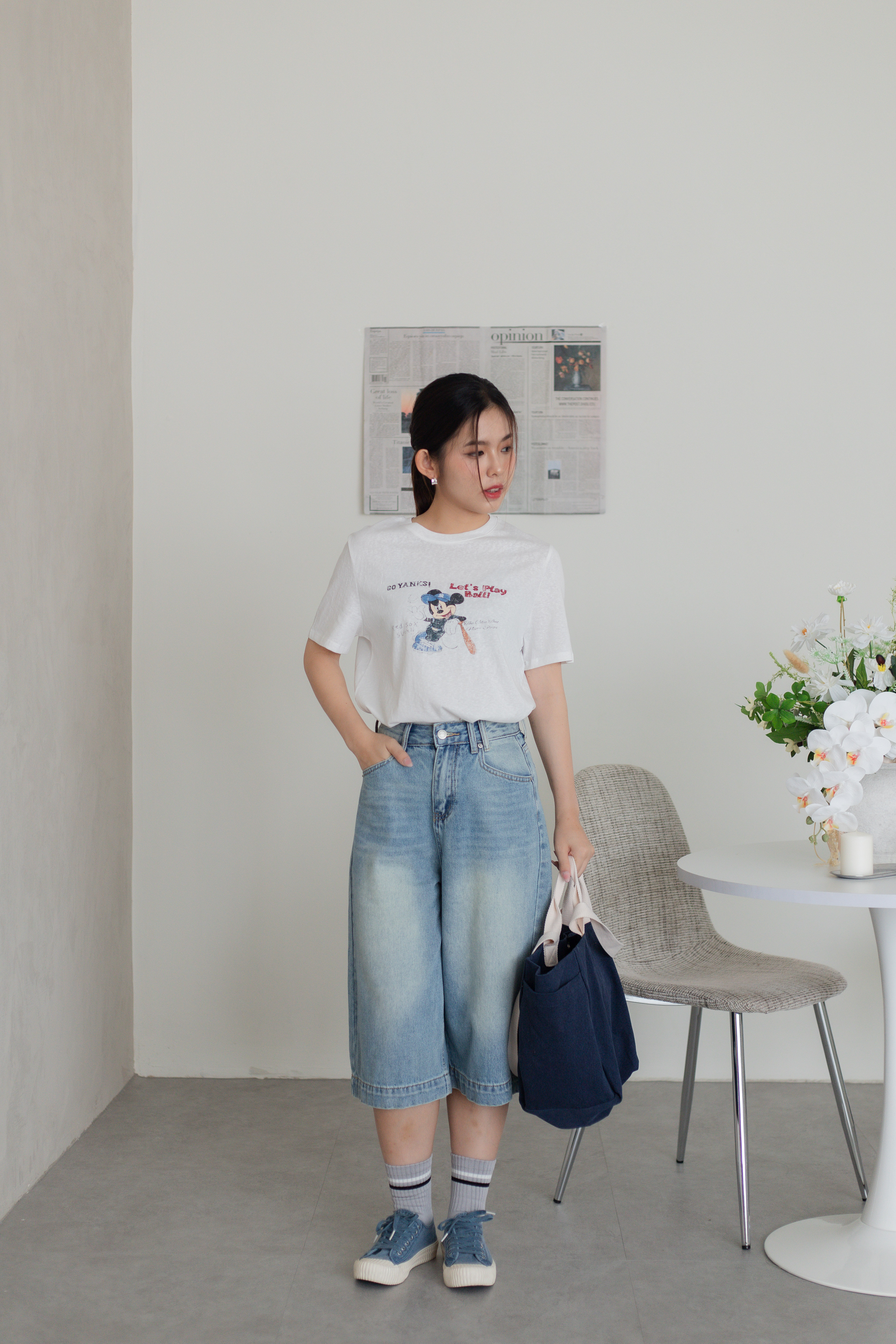 Frapy Denim Culottes Blue - 2785PLBLU