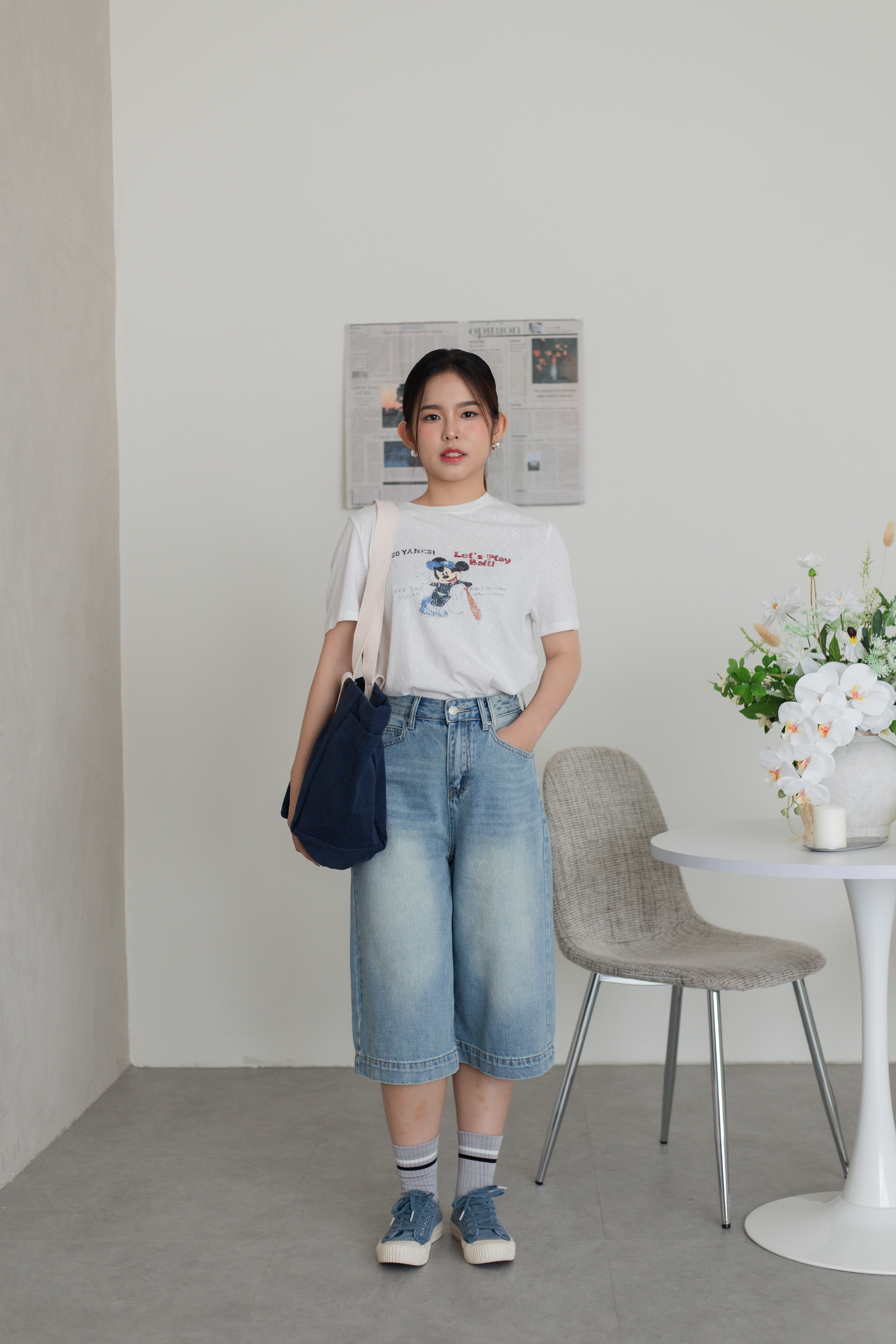 Frapy Denim Culottes Blue - 2785PLBLU