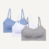 [S] NAUTICA ANGEL BLUE SEAMLESS BRALETTE 3 PACK, SZZ1169 (SZZ1169)