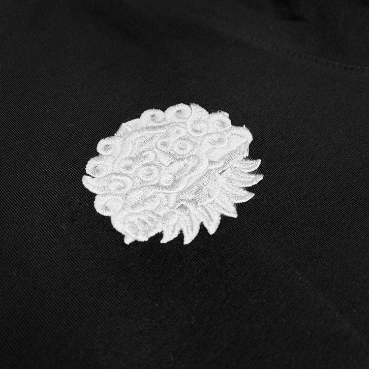 TAIWANIZE 立体剣獅 刺繍 モーダル Tシャツ デザインディテール