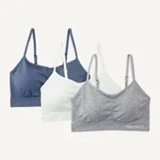 [S] NAUTICA PALE BLUE SEAMLESS BRALETTE 3 PACK , SZZ1171 (SZZ1171)