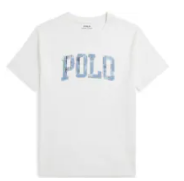[S] PRL WHITE PATCHWORK LOGO TEE, SRL263 (SRL263)