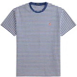 [S] PRL DARK BLUE UNISEX CLASSIC-FIT LOGO STRIPED COTTON JERSEY T-SHIRT, SRL265 (SRL265)
